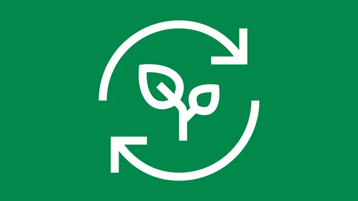 Απεικονίζεται σήμα που συμβολίζει την ανακύκλωση.